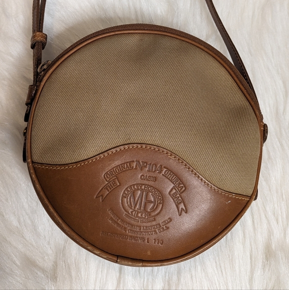 Beautiful 1989 Rare Vintage leather round cylinder shoulder/crossbody purse - Picture 3 of 13